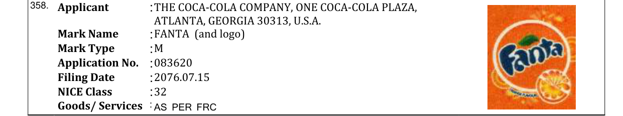 Original bulletin entry for FANTA (and logo)