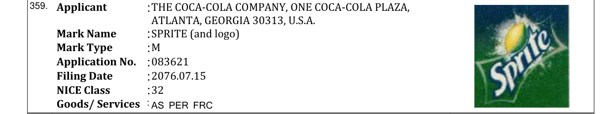 Original bulletin entry for SPRITE (and logo)