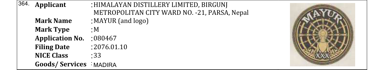 Original bulletin entry for MAYUR (and logo)