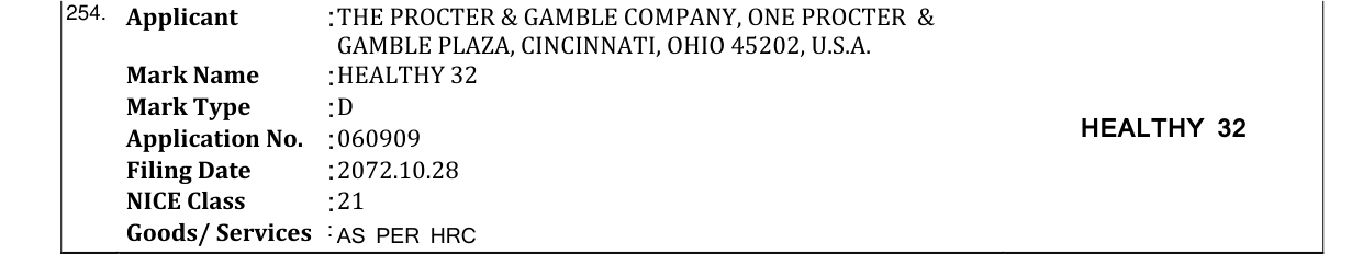 Original bulletin entry for HEALTHY 32
