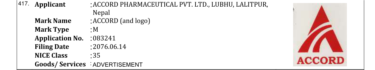 Original bulletin entry for ACCORD (and logo)