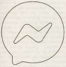MESSENGER ICON (New) b&w (and logo) trademark logo