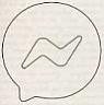 MESSENGER ICON (New) b&w (and logo) trademark logo