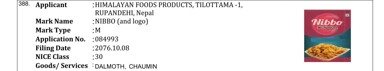 Original bulletin entry for NIBBO (and logo)