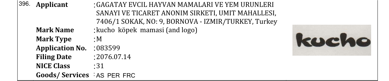 Original bulletin entry for kucho köpek mamasi (and logo)