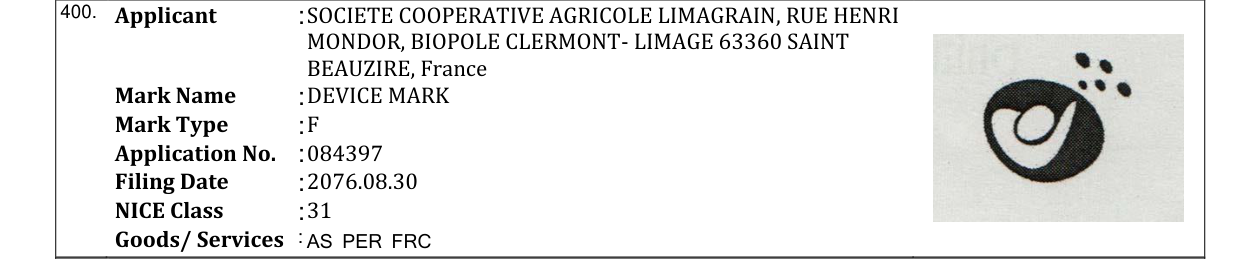 Original bulletin entry for DEVICE MARK