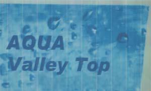 AQUA VALLEY TOP (and logo) trademark logo