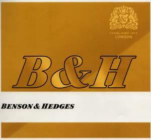 B&H BENSON & HEDGES (and logo) trademark logo