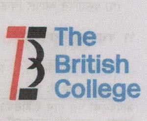 THE BRITISH COLLEGE (and logo) trademark logo