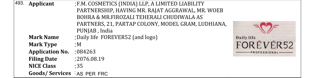 Original bulletin entry for Daily life FOREVER52 (and logo)