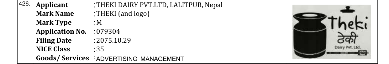 Original bulletin entry for THEKI (and logo)