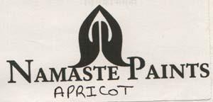 NAMASTE PAINTS APRICOT (and logo) trademark logo