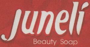 JUNELI BEAUTY SOAP (and logo) trademark logo