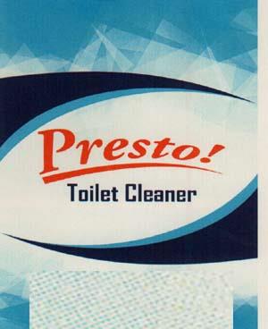PRESTO! TOILET CLEANER (and logo) trademark logo