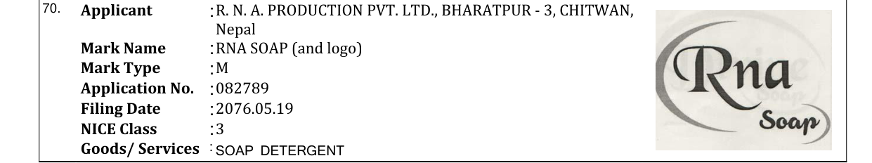 Original bulletin entry for RNA SOAP (and logo)