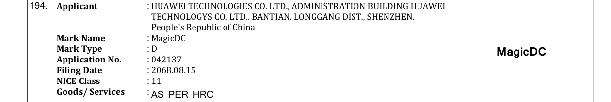 Original bulletin entry for MagicDC
