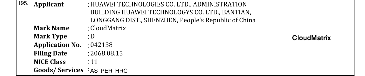 Original bulletin entry for CloudMatrix