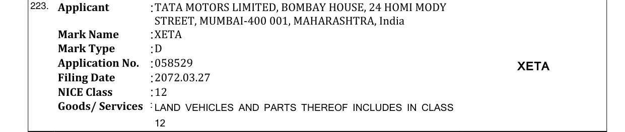 Original bulletin entry for XETA
