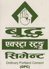 BUDHDA EXTRA STRONG CEMENT (and logo) trademark logo
