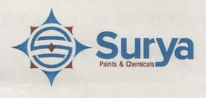 SURYA PAINT & CHEMICALS (and logo) trademark logo