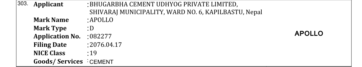 Original bulletin entry for APOLLO
