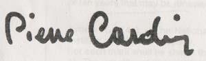PIENE CARDIN (and logo) trademark logo
