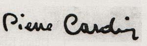 PIERE CARDIN (and logo) trademark logo