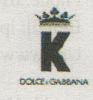DOLCE & GABBANA K & CROWN DESIGN (and logo) trademark logo