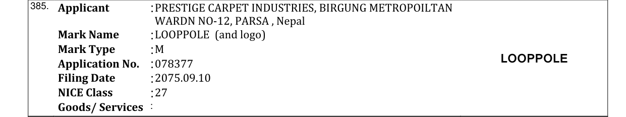 Original bulletin entry for LOOPPOLE (and logo)