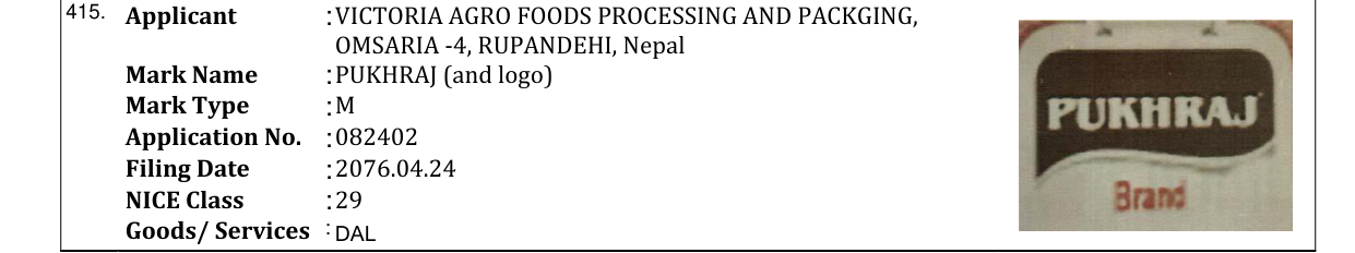 Original bulletin entry for PUKHRAJ (and logo)