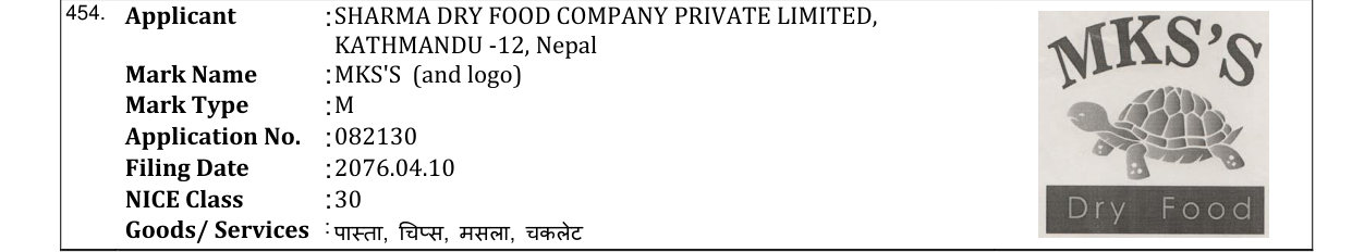 Original bulletin entry for MKS'S (and logo)