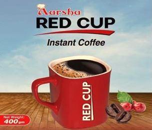 AARSHA RED CUP (and logo) trademark logo