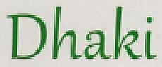 DHAKI (and logo) trademark logo