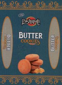 PASHUPATI BUTTER COOKIES (and logo) trademark logo
