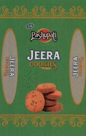 PASHUPATI JEERA COOKIES (and logo) trademark logo