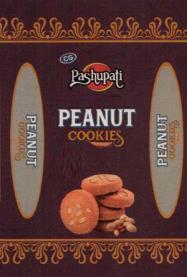 PASHUPATI PEANUT COOKIES (and logo) trademark logo
