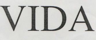 VIDA (and logo) trademark logo