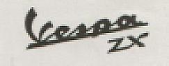 VESPA ZX (and logo) trademark logo