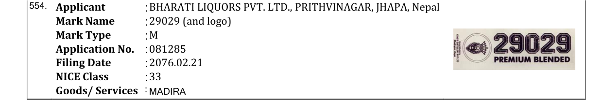 Original bulletin entry for 29029 (and logo)