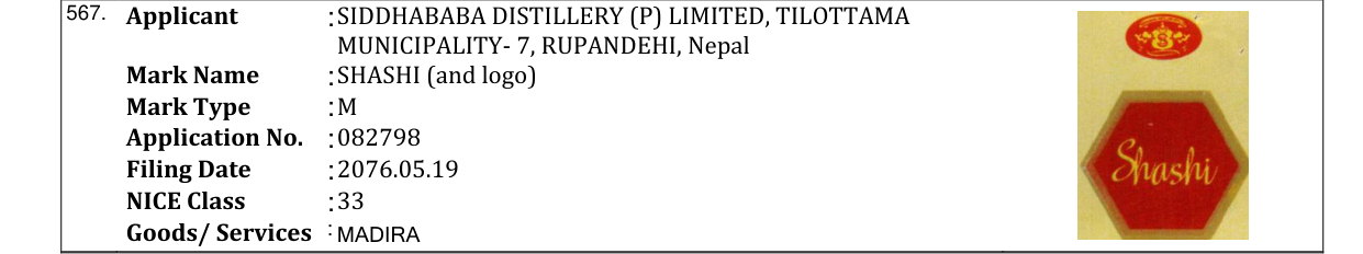 Original bulletin entry for SHASHI (and logo)