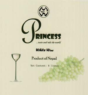 PRINCESS WHITE WINE (and logo) trademark logo