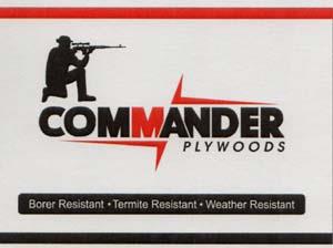 COMMANDER PLYWOODS (and logo) trademark logo