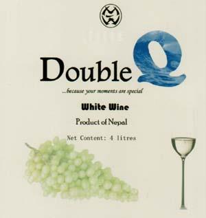 DOUBLE Q WHITE WINE (and logo) trademark logo