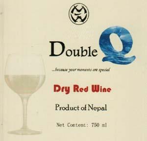DOUBLE Q DRY RED WINE (and logo) trademark logo