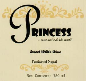 PRINCESS SWEET WHITE WINE (and logo) trademark logo