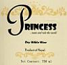 PRINCESS DRY WHITE WINE (and logo) trademark logo