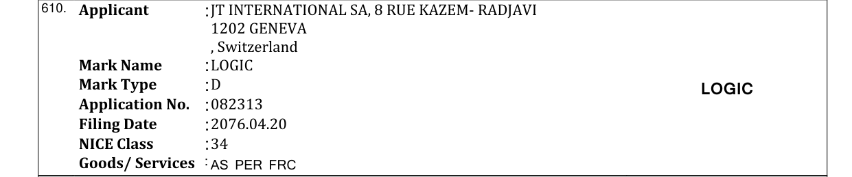 Original bulletin entry for LOGIC