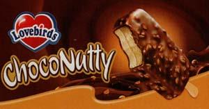 LOVEBIRDS CHOCONUTTY (and logo) trademark logo