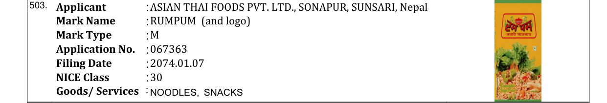Original bulletin entry for RUMPUM (and logo)