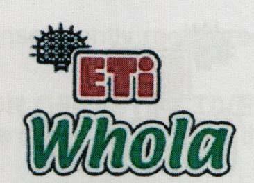 ETI WHOLA (and logo) trademark logo